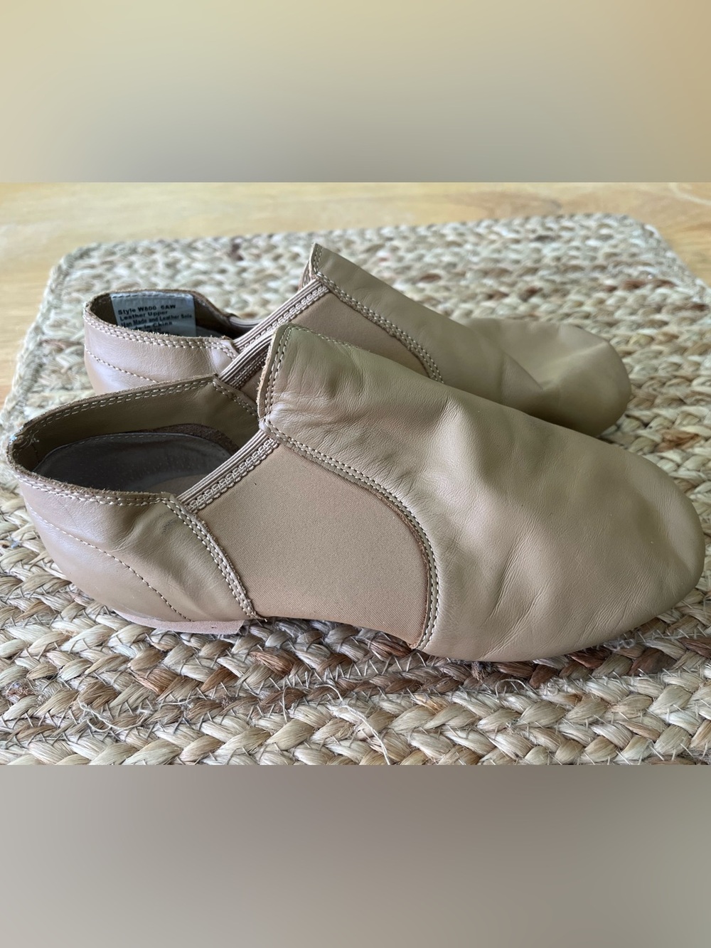 Weissman Nude/Tan Kids Slip-On Dance Shoes